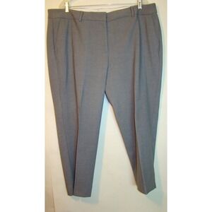 Talbots Womens Plus Petite High Waist Hampshire Ankle Dress Pants 18WP Gray D122